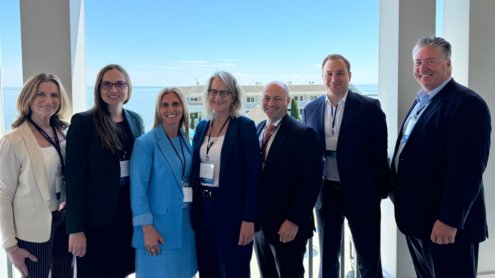 Attorney Karolina Dowd stands with other CTLA officers at the annual meeting.